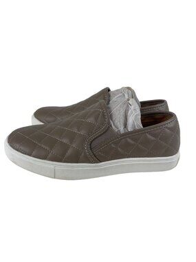 Mountain Sole Women's Slip On Sneaker Shoes Quilted Taupe/Gray Ladies 7.5